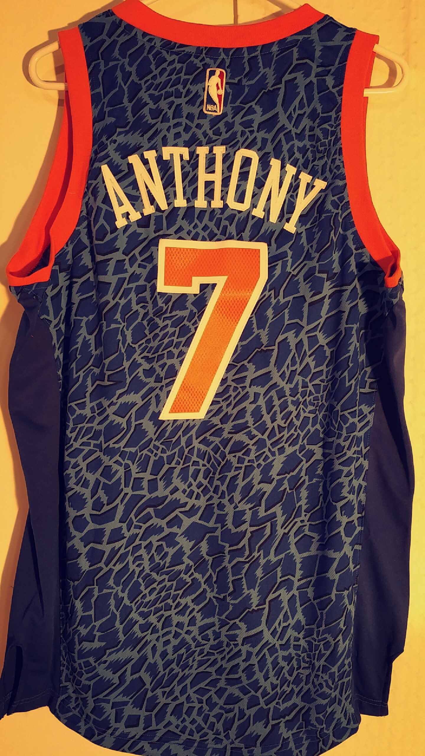 Adidas Swingman NBA Jersey New York Knicks Carmelo Anthony Blue Fashion sz XL - Picture 1 of 1