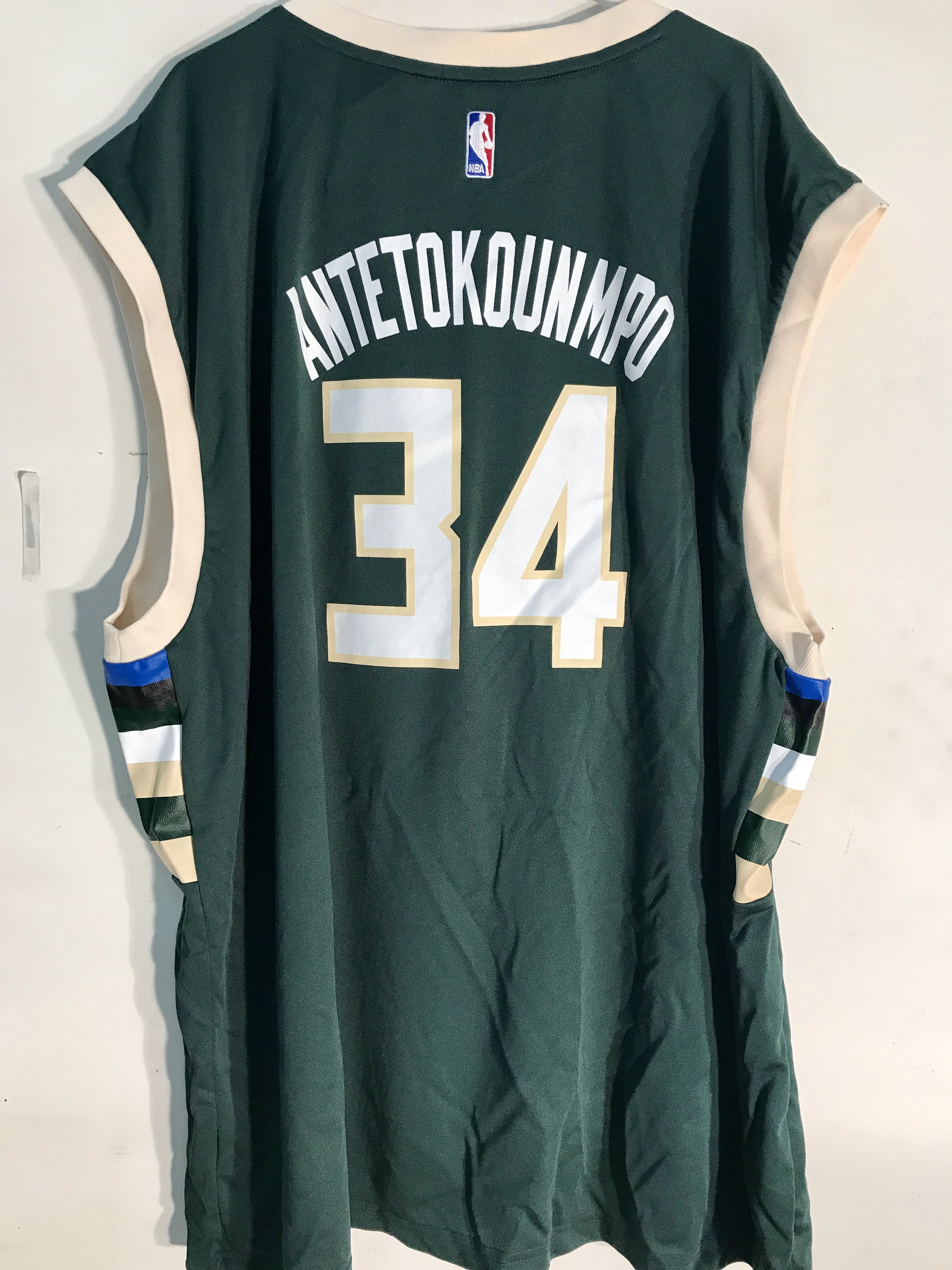 Adidas NBA Jersey Milwaukee Bucks Thanasis Antetokounmpo Green sz 4X | eBay3024 x 4032