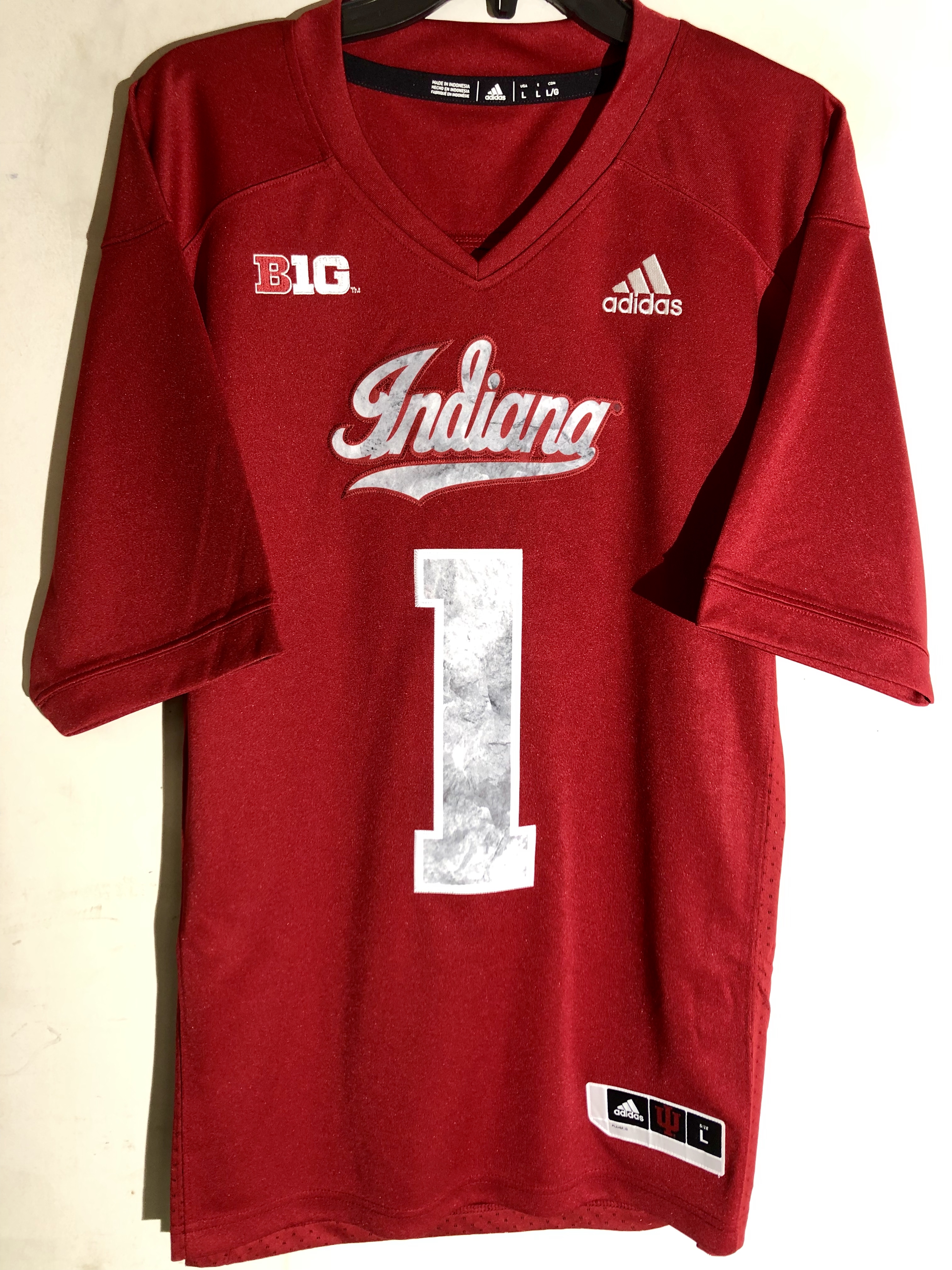 Adidas Premier NCAA Jersey Univ of Indiana Hoosiers #1 Red Alt sz ...