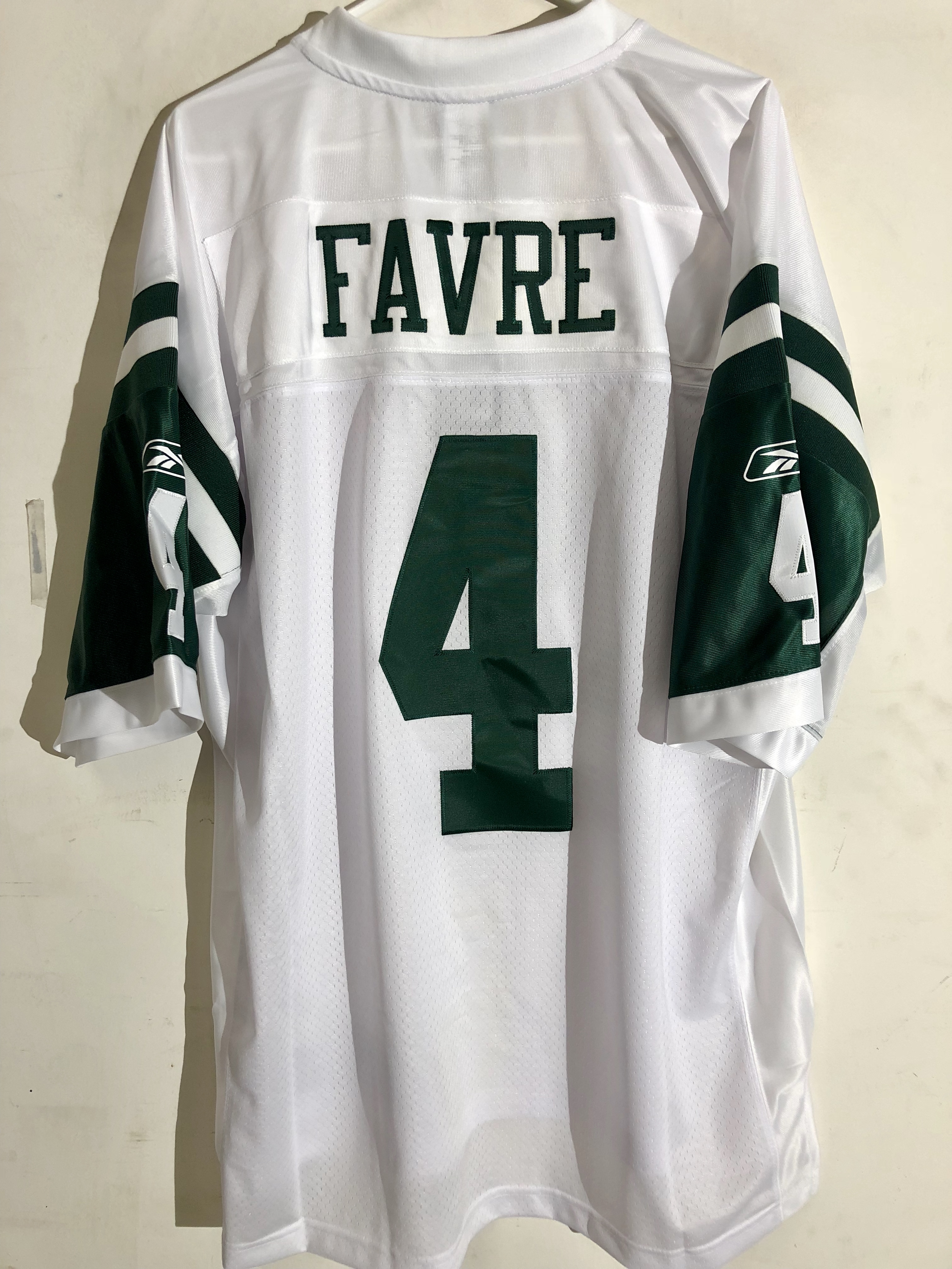 Reebok Premier NFL Jersey New York Jets Brett Favre White sz XL | eBay