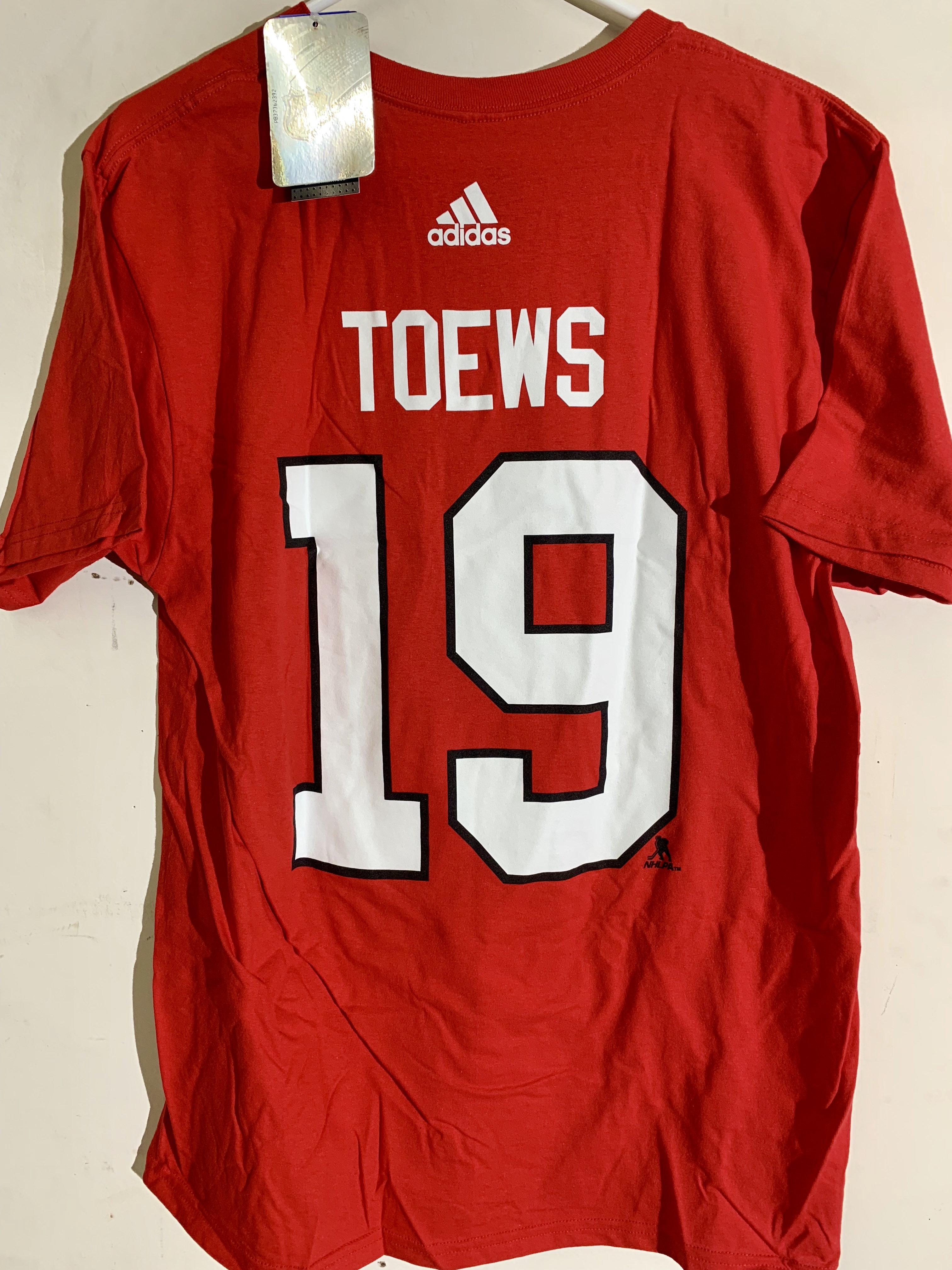 adidas NHL T-Shirt Chicago Blackhawks Jonathan Toews Red sz S | eBay