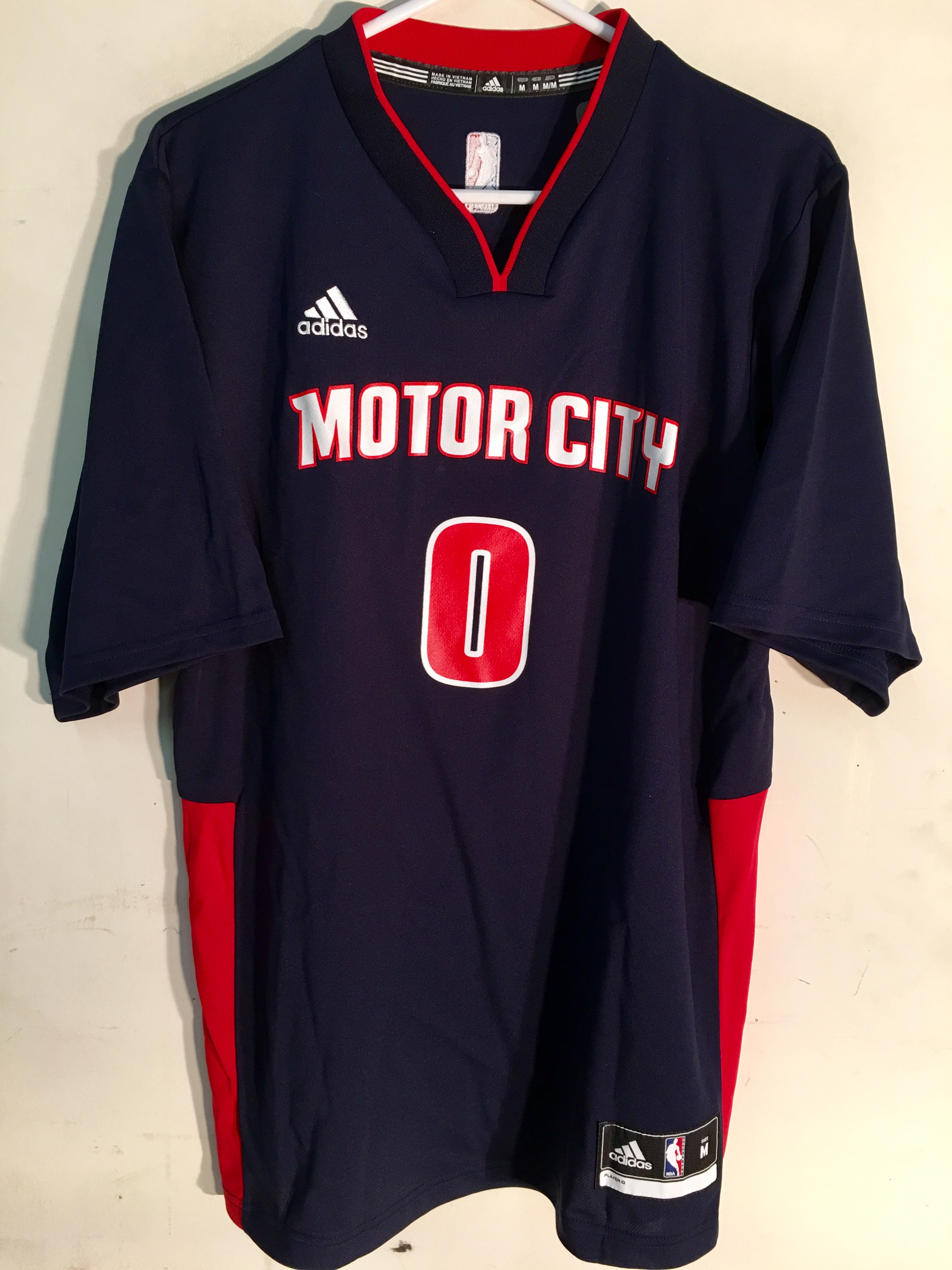 Adidas NBA Jersey Detroit Pistons Andre Drummond Navy SS sz M | eBay