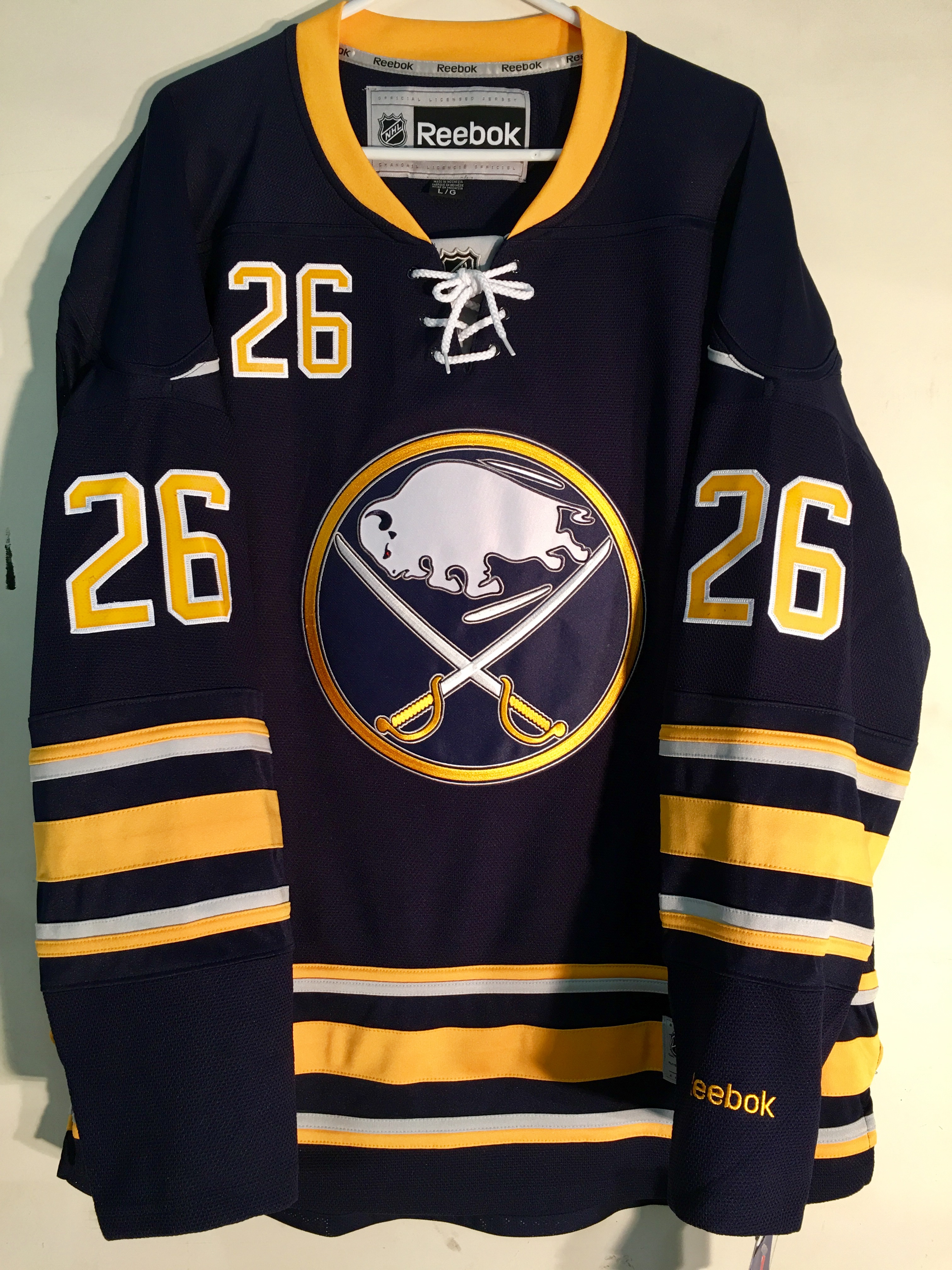 Reebok Premier NHL Jersey Buffalo Sabres Matt Moulson Navy sz XL   eBay