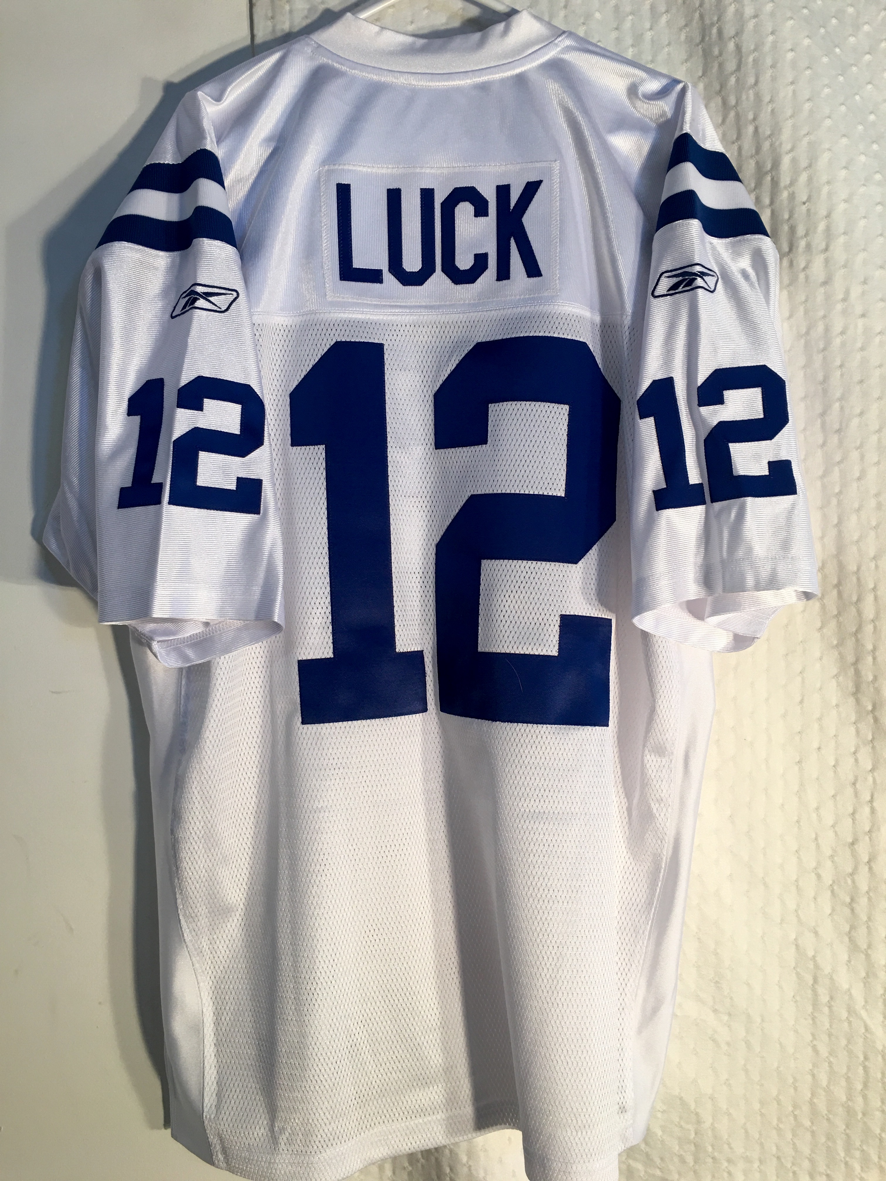 Details about Reebok Authentic NFL Jersey Indianapolis Colts Andrew Luck White sz 54