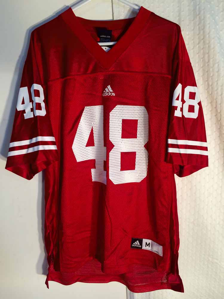 Adidas NCAA Jersey Wisconsin Badgers #48 Red sz M | eBay